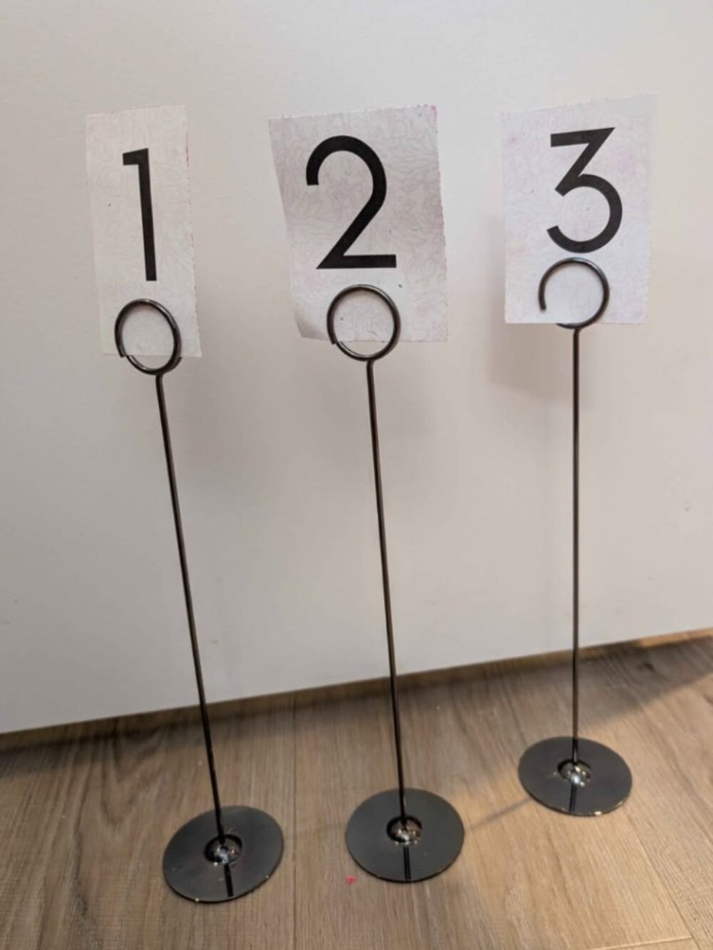 Table Number Holders - Black 16Pack